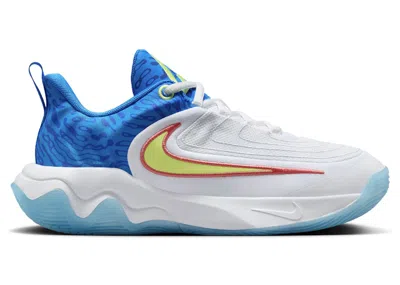 Pre-owned Nike Giannis Immortality 4 Se Light Lemon Twist Sneakers In White/photo Blue/hyper Royal