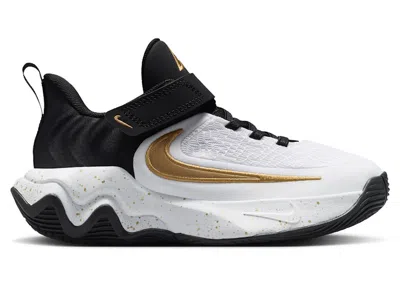 Pre-owned Nike Giannis Immortality 4 Sneakers In Black/white/metallic Gold In Multi