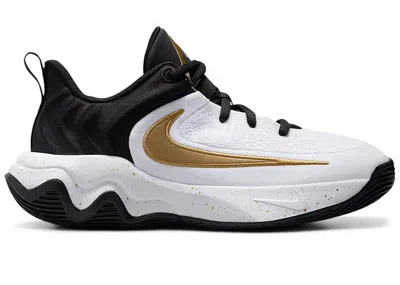 Pre-owned Nike Giannis Immortality 4 Sneakers In Black/white/metallic Gold In Multi