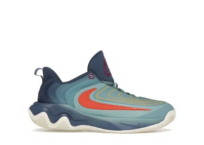 Pre-owned Nike Giannis Immortality 4 Sneakers In Denim Turquoise/mystic Navy Blue/university Gold