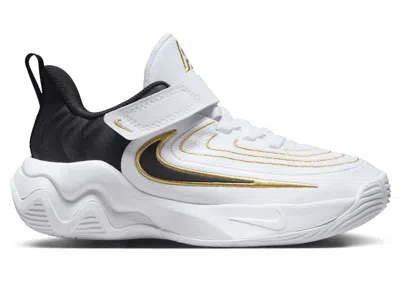 Pre-owned Nike Giannis Immortality 4 Sneakers In White/metallic Gold/black
