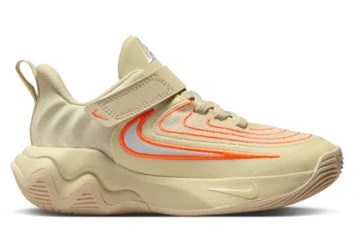 Pre-owned Nike Giannis Immortality 4 White Sneakers In Light Khaki/alabaster/total Orange