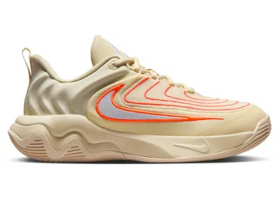 Pre-owned Nike Giannis Immortality 4 White Sneakers In Light Khaki/alabaster/total Orange In Multi