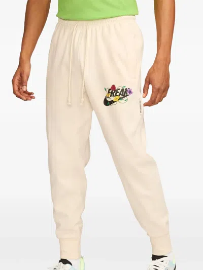 Nike Giannis Standard Issue Dri-fit "pale Ivory" Basketball Track Pants In Nude