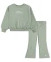 Nike Girls 2t-6x 2-piece Solid Crewneck Top And Leggings Set In Green