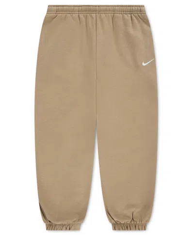 Nike Kids' Girls' 4-6x Sportswear Studio Fleece Loose Pants In Brown