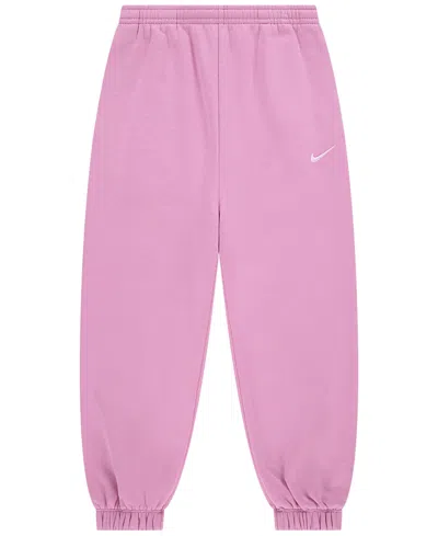 Nike Kids' Girls' 4-6x Sportswear Studio Fleece Loose Pants In Pink