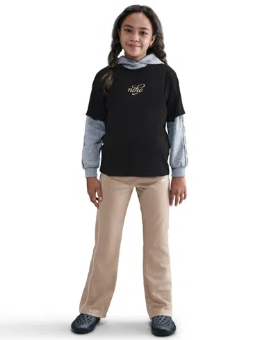 Nike Kids' Girls 7-16 Sportswear Loose Fit Short-sleeve T-shirt In Black