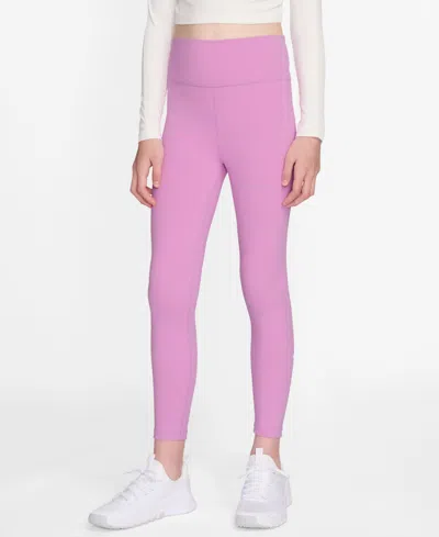 Nike Kids' Girls 7-20 One Dri-fit High-waisted Leggings In Pink