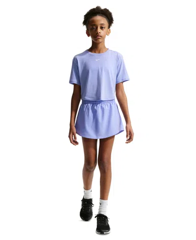 Nike Kids' Girls' 7-16 One Relaxed Dri-fit Short-sleeve T-shirt In Purple
