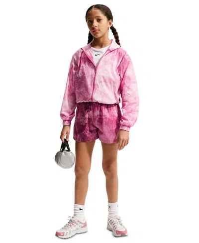 Nike Kids' Girls' 7-16 Sportswear Club Woven Track Jacket In Pink