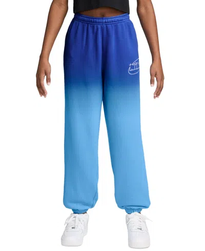 Nike Kids' Girls' 7-16 Sportswear Studio Fleece Loose Pants In Blue