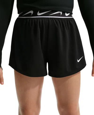Nike Kids' Logo-waistband Shorts In Black