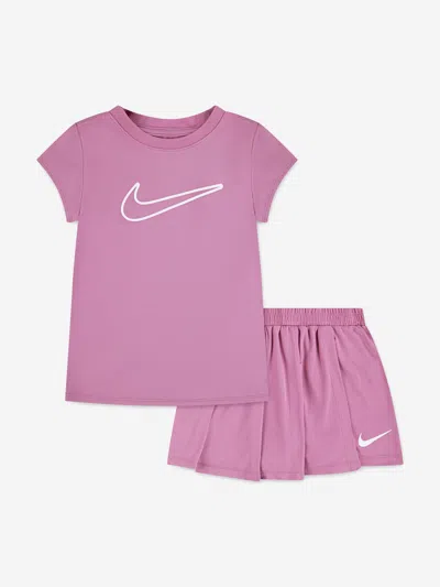 Nike Kids' Girls All Day Play Skort Set In Pink