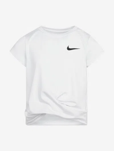 Nike Kids'  Girls All Day Play Twist T-shirt In White