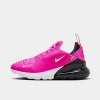Nike Big Girls' Air Max 270 Casual Sneakers From Finish Line In Laser Fuchsia/summit White/white/black