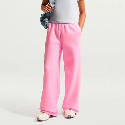 Nike Girls' Big Kids Sportswear Studio Fleece Open Hem Sweatpants In Pink