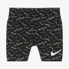 Nike Black Shorts For Girl With Swoosh In Black