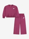 Nike Girls Crew Wide Leg Tracksuit In Multi