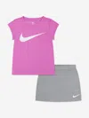 Nike Girls Dri-fit Scooter Skirt Set In Pink