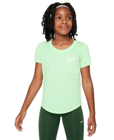 Nike Kids' Girls Dri-fit Training T-shirt In Vapor Green