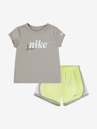 Nike Kids'  Girls Essentials Tempo Short Set In Gray
