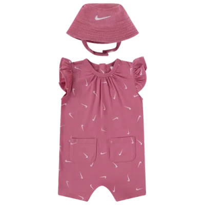 Nike Kids' Girls Infant   Essentials Romper W/ Bucket In Brown
