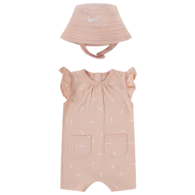 Nike Kids' Girls Infant   Essentials Romper W/ Bucket In Orange