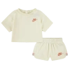 Nike Girls Preschool   Let's Roll Towel Terry Shorts Set In Neutral