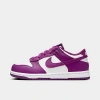 Nike Girls' Little Kids' Dunk Low Casual Shoes In White/viotech/white