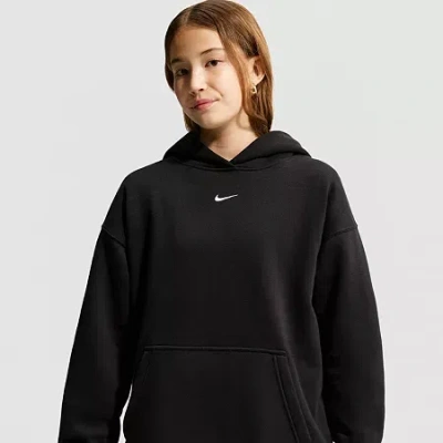 Nike Kids' Girls Long Sleeve Fleece Active Hoodie In Black