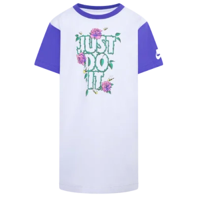 Nike Kids' Girls  Boxy Short Sleeve Dress In Grey/grey
