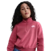 Nike Girls   Club Half-zip Fleece Hoodie In Pink