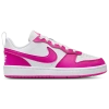 Nike Girls' Little Kids' Dunk Low Casual Shoes In White/laser Fuchsia