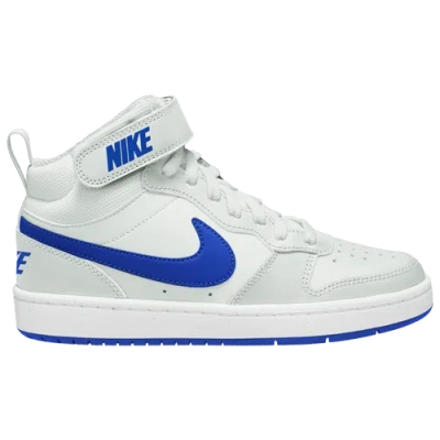 Nike Kids' Girls  Court Borough Mid 2 In Summit White/hyper Royal/white