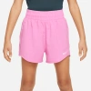 Nike One Big Kids' (girls') Dri-fit High-waisted Woven Training Shorts In Playful Pink/white