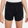 Nike One Big Kids' (girls') Dri-fit High-waisted Woven Training Shorts In White/black