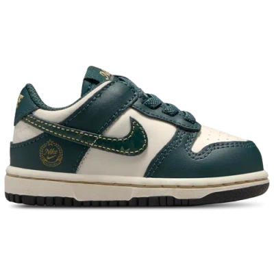 Nike Kids' Girls  Dunk Low In Pale Ivory/deep Jungle/vintage Green