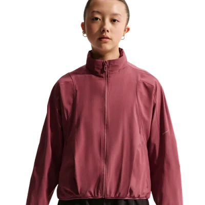 Nike Kids' Women's Mavn Girls' Water-repellent Uv Woven Jacket In Red