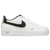 Nike Air Force 1 Low Essential "white/black/gold" Sneakers In White/gold/black
