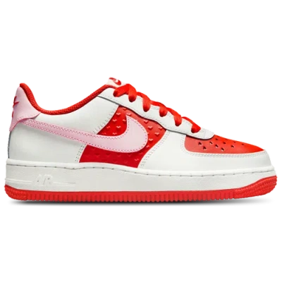 Nike Kids' Girls   Air Force 1 Vd In Summit White/pink Foam/light Crimson