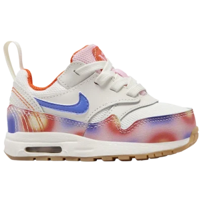 Nike Girls   Air Max 1 Se Easyon In Grey/blue/sail