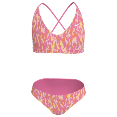Nike Kids' Girls   Lace Up Bikini Set In Pink