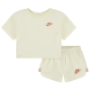 Nike Girls Preschool   Let's Roll Towel Terry Shorts Set In Neutral