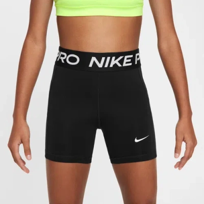 Nike Girls   Np Dri-fit 3" Lpp Shorts In Black/white