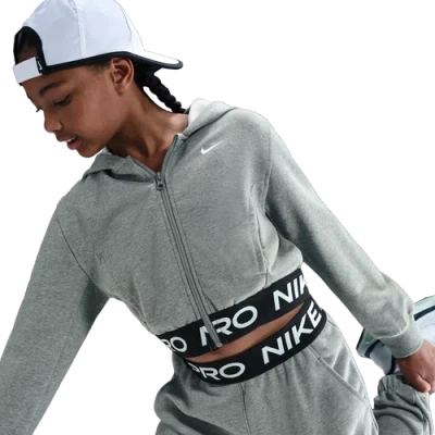 Nike Kids' Girls   Np Dri-fit Full Zip Fleece Hoodie In Gray