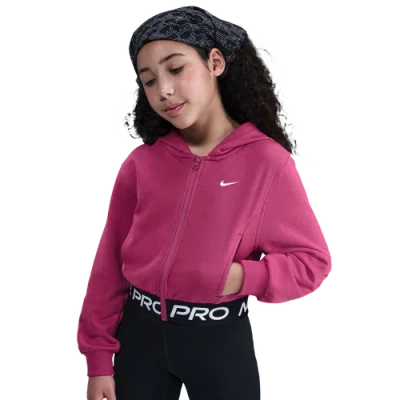 Nike Kids' Girls   Np Dri-fit Full Zip Fleece Hoodie In Pink