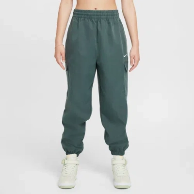 Nike Kids' Girls   Nsw Cargo Star Pants In White/vintage Green