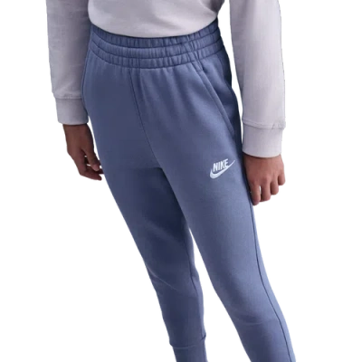 Nike Kids' Girls   Nsw Club Fleece High Rise Pant Lbr In Blue