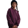Nike Girls   Nsw Club Fleece Oversized Lbr Full-zip In Burgundy